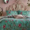 Furn. Vintage Chinoiserie Floral Exotic Duvet Cover And Pillowcase Set