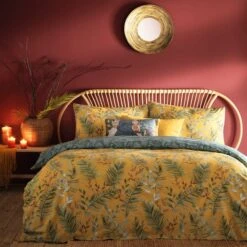 Furn. Riva Mazari Mustard Duvet Cover And Pillowcase Set -Furn Store 30710707
