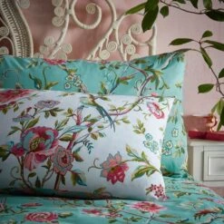 Furn. Vintage Chinoiserie Jade Floral Reversible Duvet Cover And Pillowcase Set -Furn Store 30747021 alt03