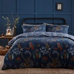 Furn. Forest Fauna Navy Duvet Cover & Pillowcase Set -Furn Store 30824062 alt01