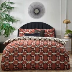 Furn. Avalon Duvet Cover And Pillowcase Set Brick