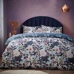 Furn. Midnight Panther Duvet Cover And Pillowcase Set Dusky Blue 7 Furn. Midnight Panther Duvet Cover And Pillowcase Set Dusky Blue -Furn Store 30876813 alt03