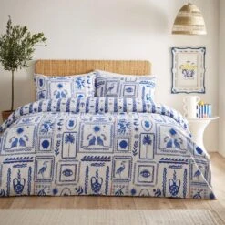 Furn. Frieze Blue Duvet Cover And Pillowcase Set -Furn Store 30912158 alt02