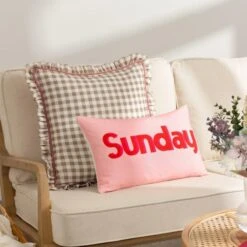 Furn. Maude Gingham Cotton Square Cushion 38 Furn. Maude Gingham Cotton Square Cushion -Furn Store 30918630 alt05