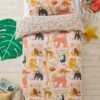 Furn. Endangered Safari Animal Kids Cotton Duvet Cover And Pillowcase Set