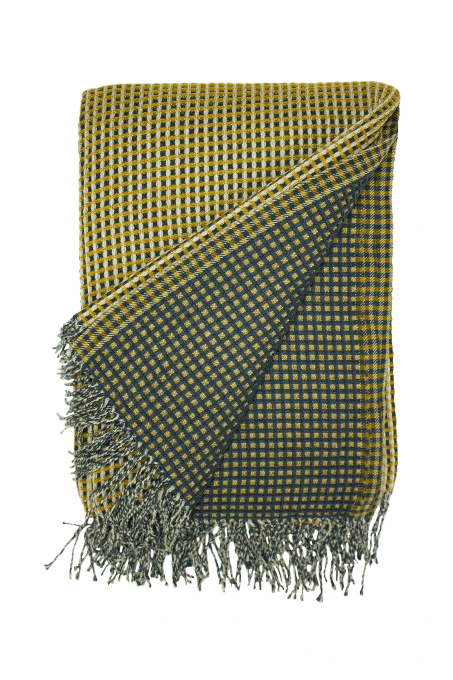 Furn. Rowan Two Tone Waffle Throw 2 Furn. Rowan Two Tone Waffle Throw - Image 2