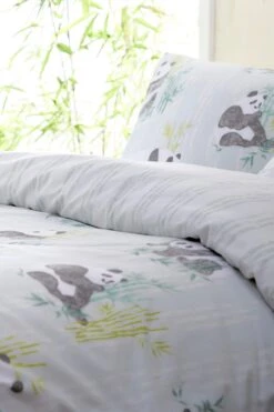 Furn. Pandas Reversible Printed Polycotton Duvet Cover And Pillowcase Set -Furn Store 762767s3