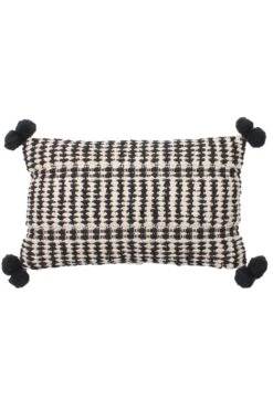 Furn Store 13 Furn. Ayaan Woven Loop Tufted Cotton Double Pom Pom Cushion