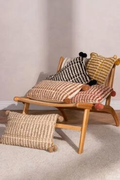 Furn. Ayaan Woven Loop Tufted Cotton Double Pom Pom Cushion -Furn Store D33234s5