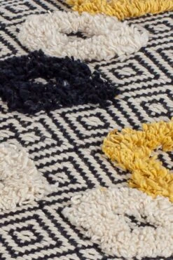 Furn. Benji Tasselled Jacquard Diamond Tufted Cotton Cushion -Furn Store D33711s5