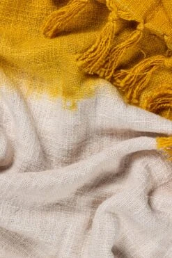 Furn. Mizu Dip Dye Cotton Slub Fringed Throw -Furn Store D95625s3