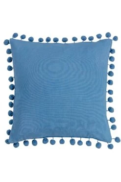 Furn Dora Cotton Velvet Pom-Pom Trim Cushion -Furn Store D95631s3