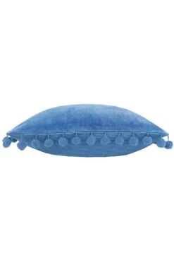 Furn Dora Cotton Velvet Pom-Pom Trim Cushion -Furn Store D95631s5