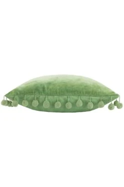 Furn. Dora Cotton Velvet Pom-Pom Trim Cushion -Furn Store D95633s3