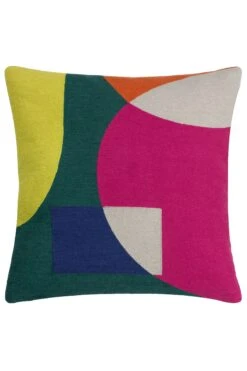 Furn. Anjo Geometric Colour Block Crewl Embroidered Cushion -Furn Store D95639s3