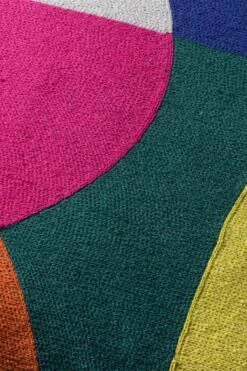 Furn. Anjo Geometric Colour Block Crewl Embroidered Cushion -Furn Store D95639s6