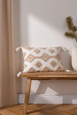 Furn. Dharma Global Cotton Tufted Tasselle Cushion