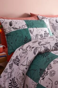 Furn. Mythos Checkerboard Abstract Reversible Duvet Cover And Pillowcase Set -Furn Store D95745s4