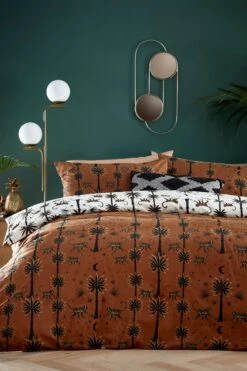 Furn Desert Monkey Reversible Duvet Cover And Pillowcase Set