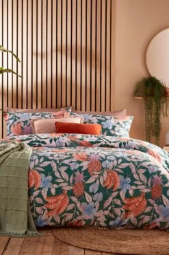 Furn. Cypressa Mosaic Tile Reversible Duvet Cover And Pillowcase Set