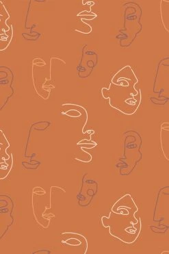 Furn Kindred Abstract Faces Wallpaper