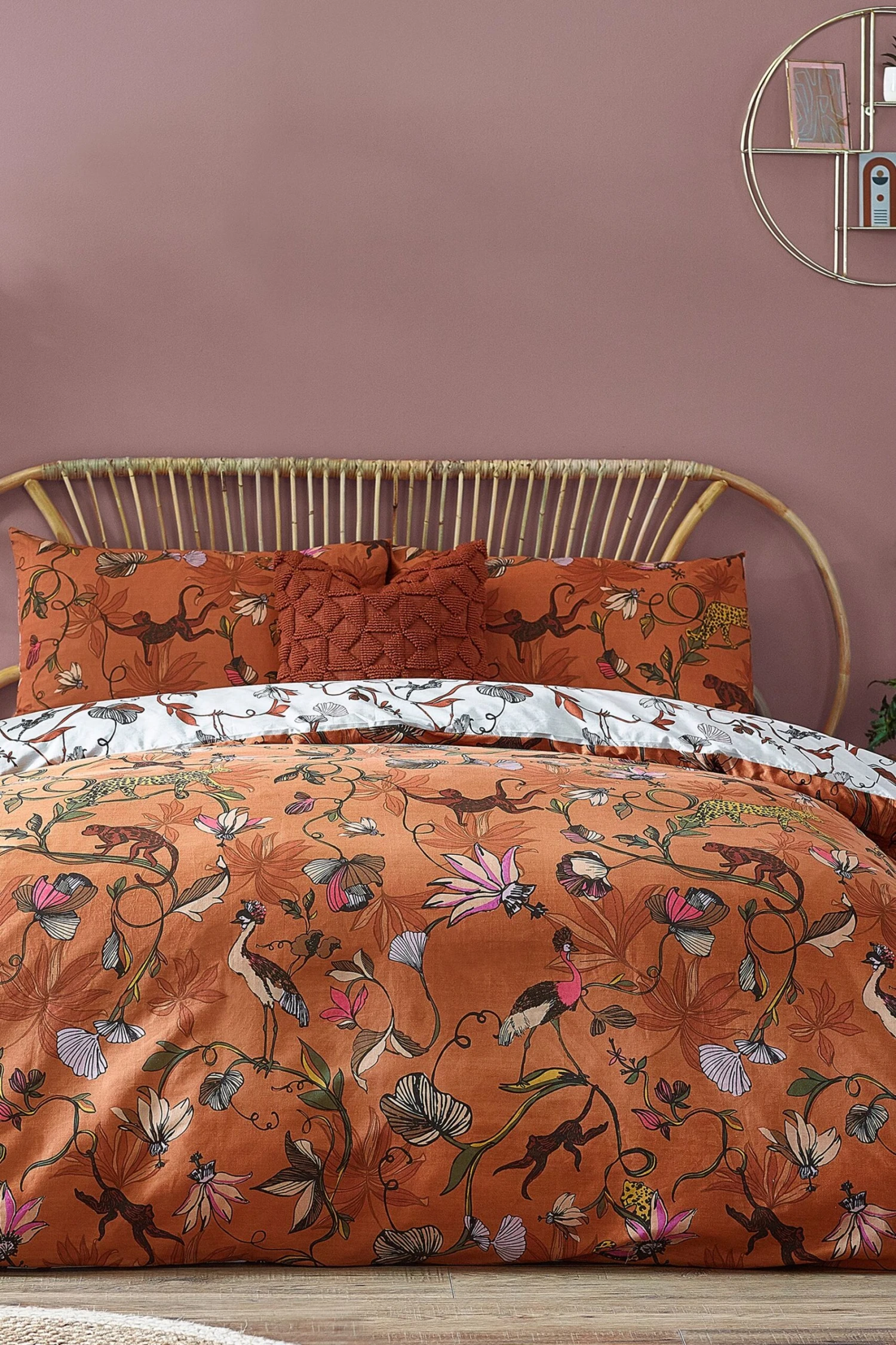 Furn. Wildlings Tropical Reversible Duvet Cover And Pillowcase Set 1 Furn. Wildlings Tropical Reversible Duvet Cover And Pillowcase Set