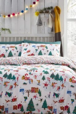 Furn. Christmas Together Festive Reversible Duvet Cover And Pillowcase Set