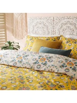 Furn Folk Flora Duvet Cover Set - Ochre -Furn Store RG9AW SQ3 0000001323 OCHRE SLd