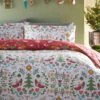 Furn. Scandi Festive Christmas Reversible Duvet Cover And Pillowcase Set