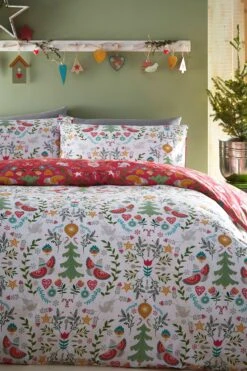 Furn. Scandi Festive Christmas Reversible Duvet Cover And Pillowcase Set