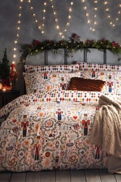 Furn. Nutcracker Christmas Reversible Duvet Cover And Pillowcase Set