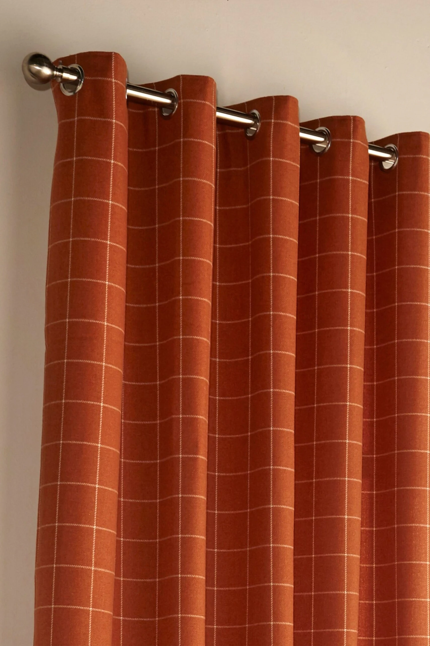 Furn Ellis Windowpane Check Eyelet Curtains Eyelet Curtains 2 Furn Ellis Windowpane Check Eyelet Curtains Eyelet Curtains - Image 2