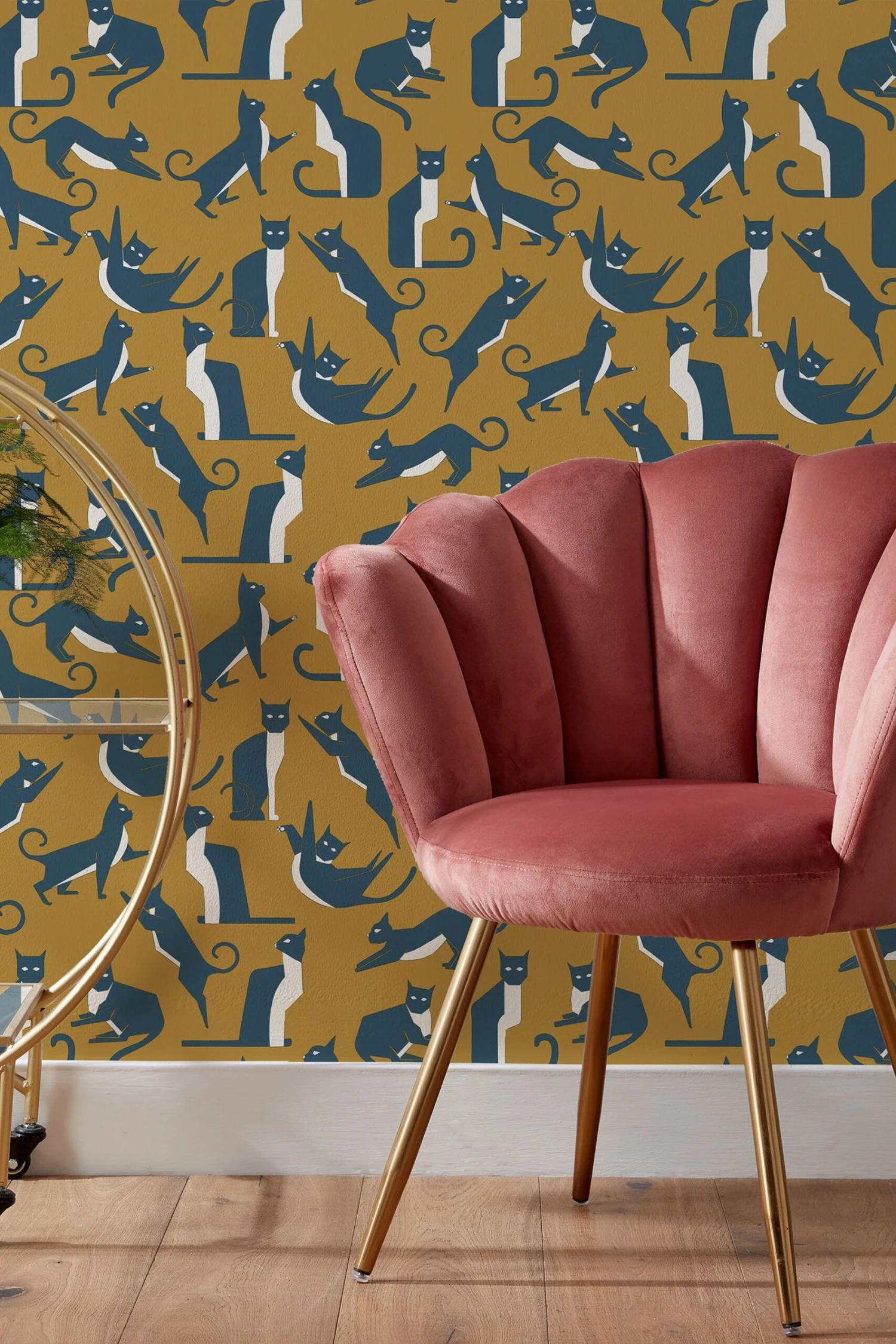 Furn Geo Cat Printed Wallpaper 1 Furn Geo Cat Printed Wallpaper