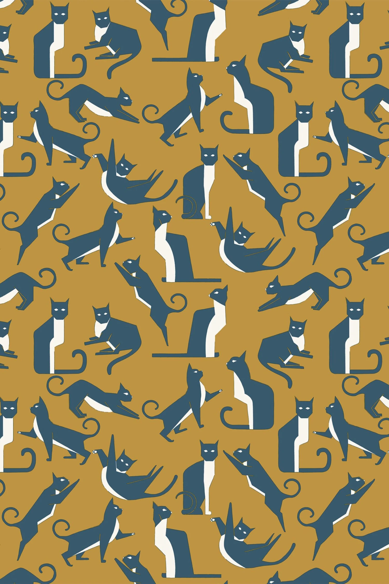 Furn Geo Cat Printed Wallpaper 3 Furn Geo Cat Printed Wallpaper - Image 3