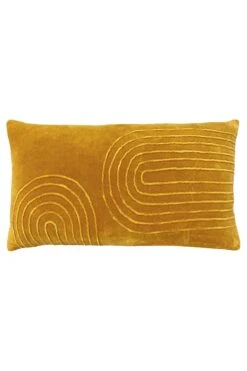 Furn. Mangata Linear Cotton Velvet Cushion