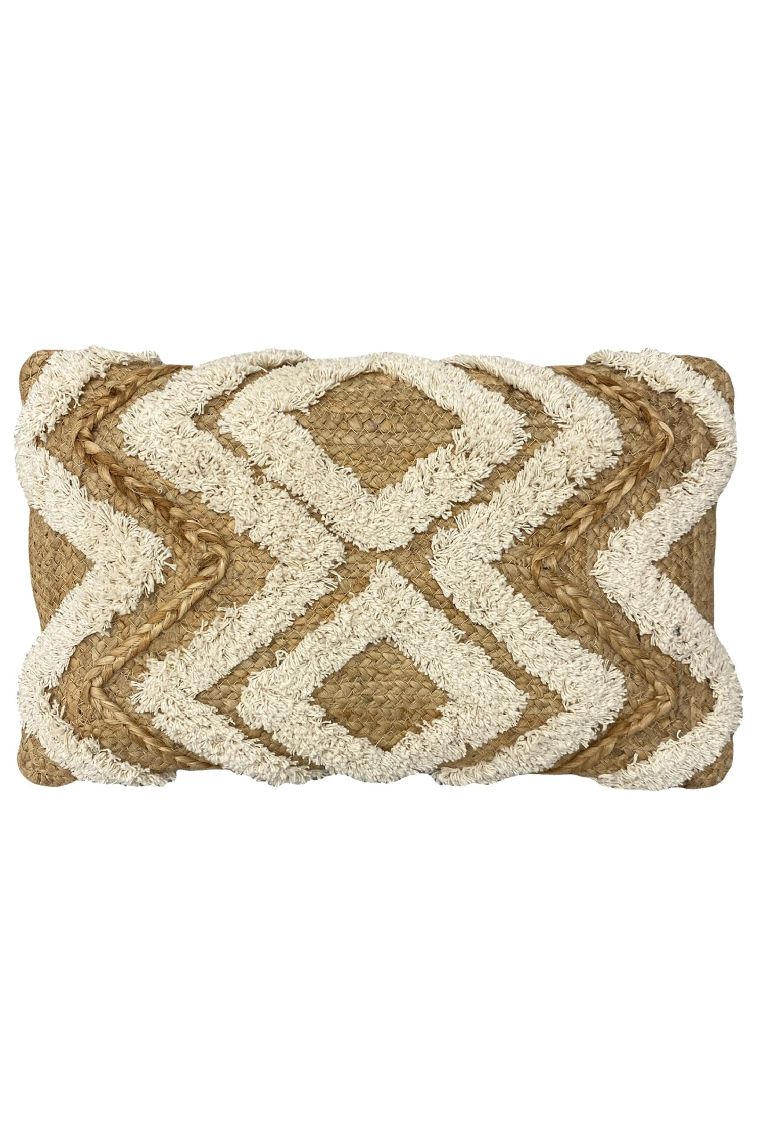 Furn Jana Cotton Tufted Jute Braided Cushion 1 Furn Jana Cotton Tufted Jute Braided Cushion