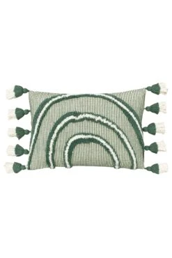 Furn. Rainbow Cotton Tufted Tasselled Cushion