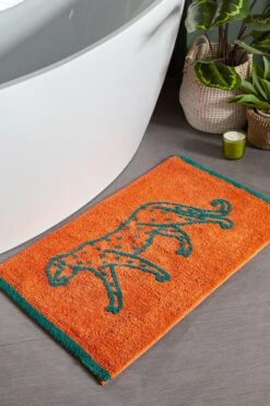 Furn. Leopard Cotton Bath Mat