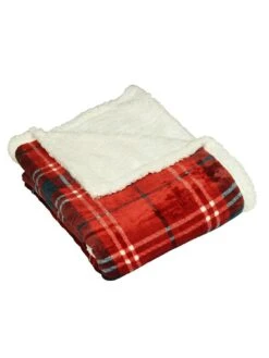Furn Blake Sherpa Throw -Furn Store TKKN4 SQ3 0000000017 RED SLd