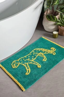 Furn. Leopard Cotton Bath Mat