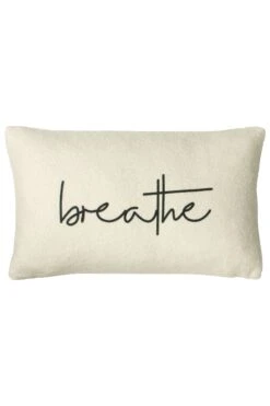 Furn. Shearling Breathe Printed Slogan Cushion