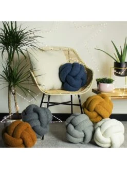 Furn Boucle Knot Cushion 5 Furn Boucle Knot Cushion -Furn Store UUHGQ SQ3 0000000020 BLUE SLd