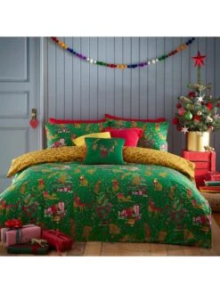 Furn Store 47 Furn Purrfect Christmas Duvet Cover Set - Green