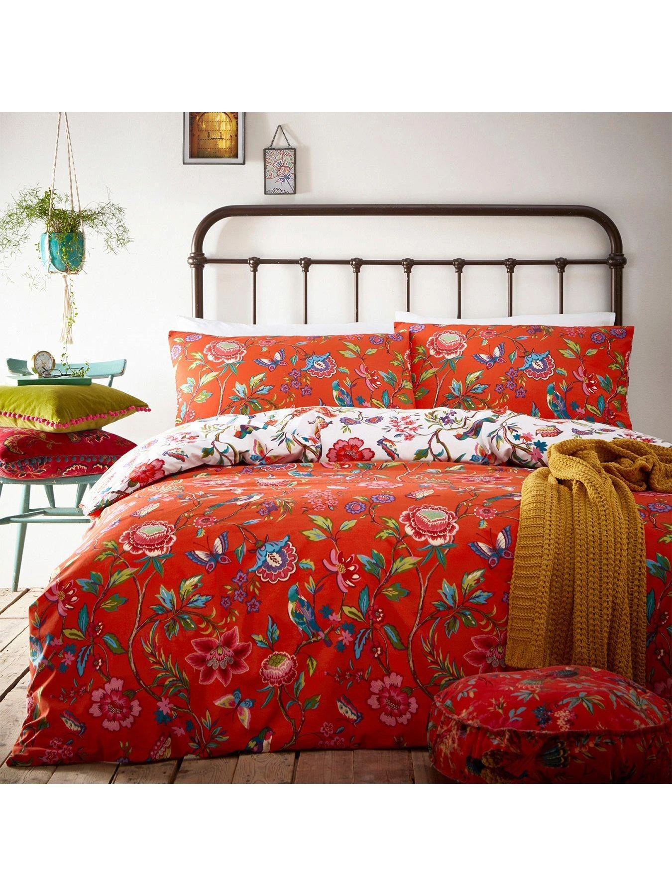 Furn Pomelo Reversible Duvet Cover Set - Orange 1 Furn Pomelo Reversible Duvet Cover Set - Orange