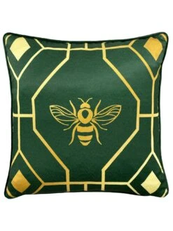 Furn Bee Deco Emerald Feather Filled Cushion