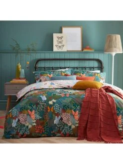 Furn Forage Teal Blue Duvet Cover Set