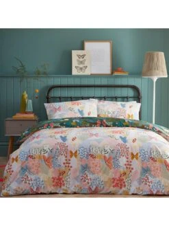Furn Forage Teal Blue Duvet Cover Set -Furn Store V9ERT SQ3 0000000082 TEAL SLd