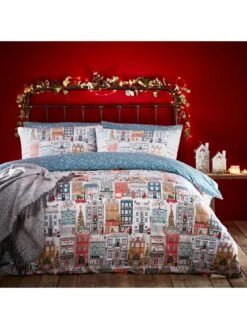 Furn Festive Town Duvet Cover Set - Multi