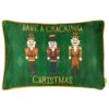 Furn Nutcracker Cracking Christmas Cushion