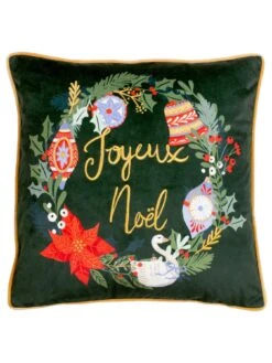 Furn Deck The Halls Christmas Cushion
